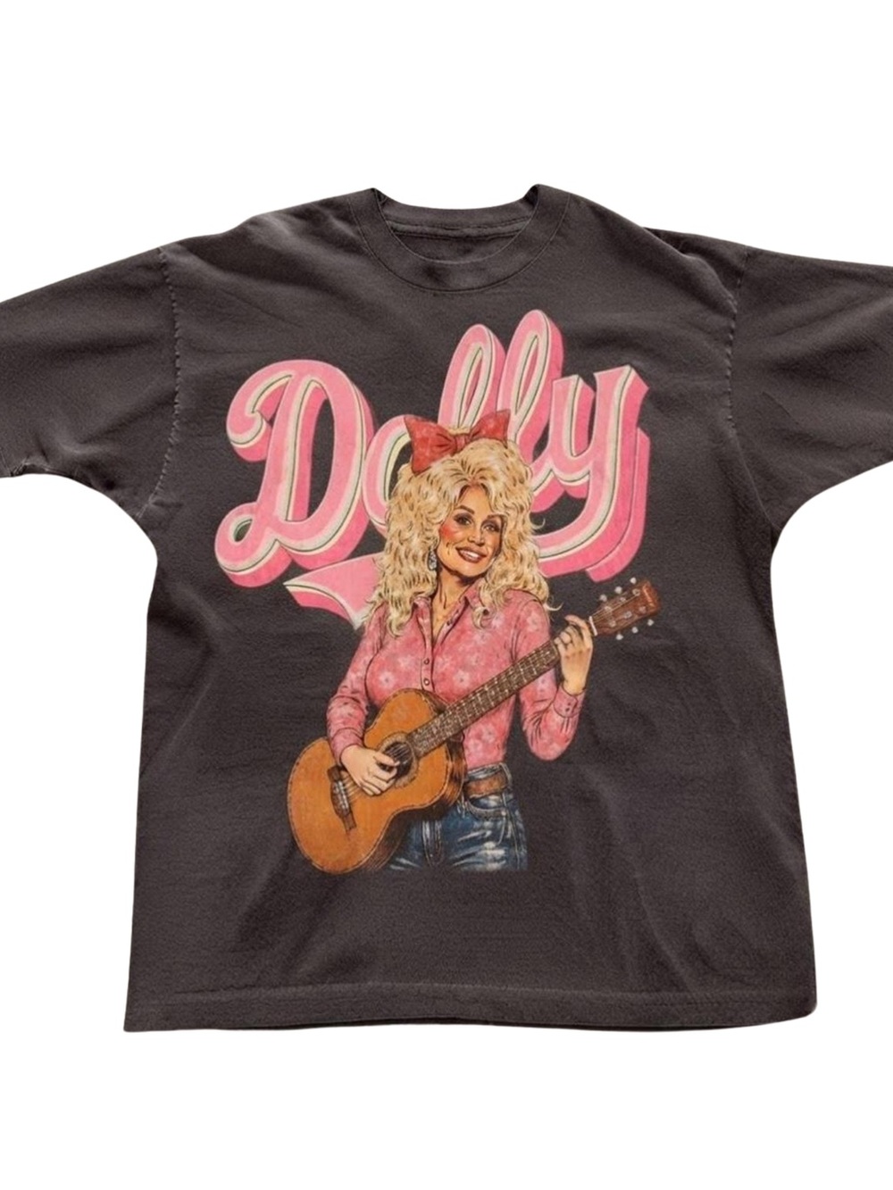 Gildan Dolly Graphic T-Shirt in Brown and Pink